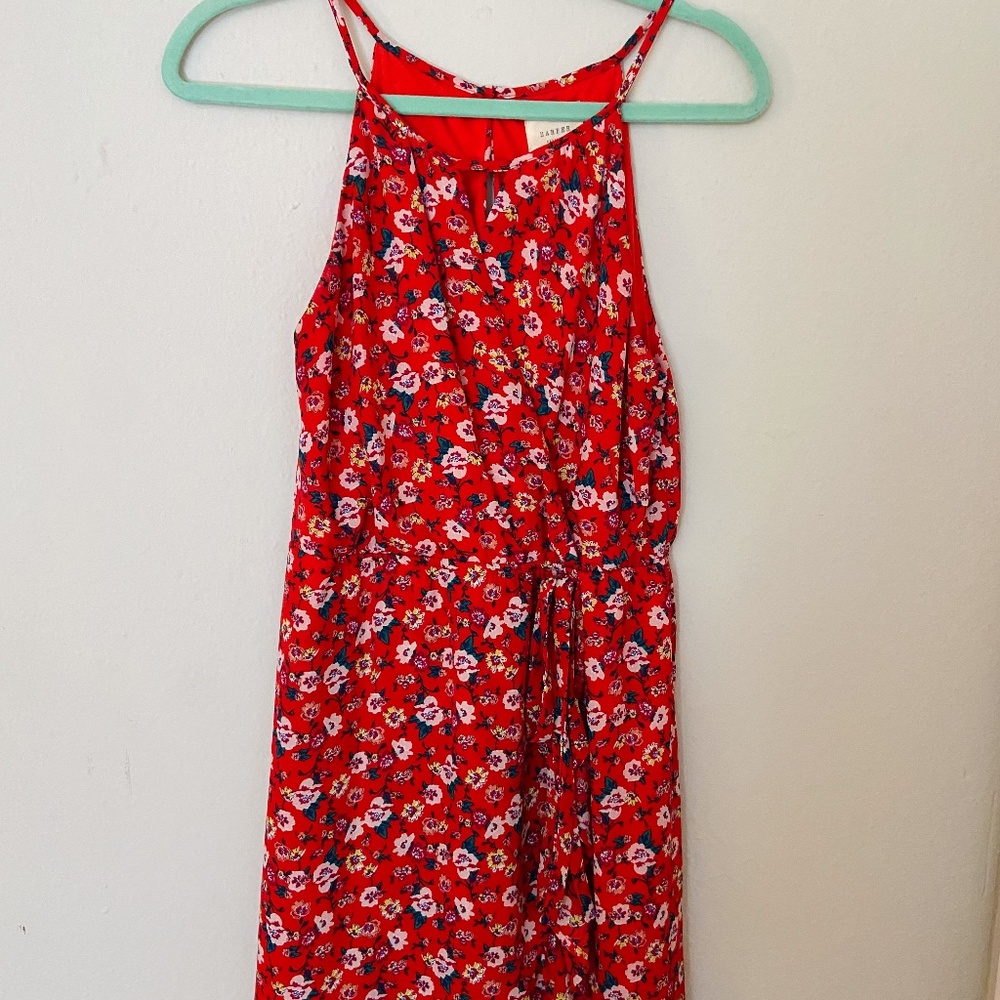 Francesca's Collection red floral mini dress